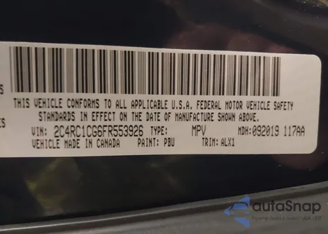 2015 Chrysler Town & Country Touring-L from USA, damaged, VIN 2C4RC1CG6FR553926